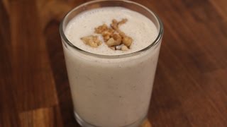 Banana Smoothie  Sanjeev Kapoor Khazana [upl. by Oralee568]