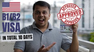 Got USA B1B2 Visa Within 10 Days  Getting Quick Appointment amp Visa Approval  Interview Questions [upl. by Sehguh]