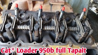 how to Tappet setting 4 cylinder cat® Loader 950b engine [upl. by Endaira]