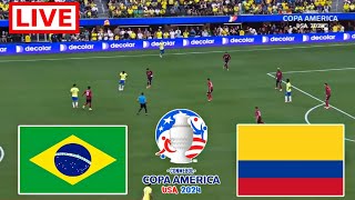 Brazil Vs Colombia Live Football  Copa America 2024  Full Match Streaming Score Ruslt Preview [upl. by Leckie799]