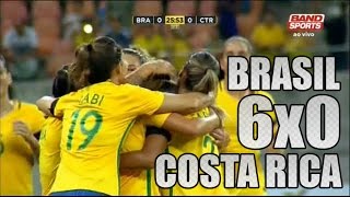 Gols Brasil 6x0 Costa Rica  Torneio Internacional de Futebol Feminino 2016 [upl. by Nnylireg]