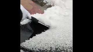 Demonstrate how to use the snow shovel and ice scraper effectivelyfsautomobile [upl. by Kathrine474]