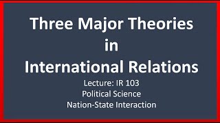 The Three Major Theories in International Relations IR  Int’l Relations  The Alalibo Academy [upl. by Annuahs364]