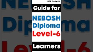 NEBOSH Level 6  International Diploma for Occupation Health and Safety Management Professionals [upl. by Akimal]