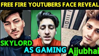 Top 5 Free Fire Youtubers Face Reveal  Skylord Face Reveal [upl. by Nwahsyd260]