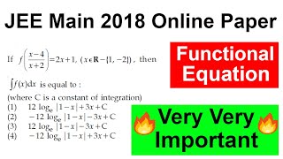 FUNCTION  JEE Main 2018 Online Question  Short Trick To Solve Fast [upl. by Silvie]