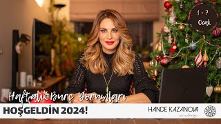 Hoşgeldin 2024 1  7 Ocak Haftalık Burç Yorumları  Hande Kazanova ile Astroloji [upl. by Goody]