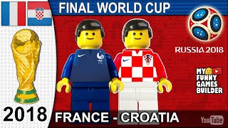 World Cup Final 2018 • France vs Croatia 42 • Moscow 15072018 All Goals Highlights Lego Football [upl. by Leunamnauj]