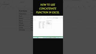 Concatenate Function in Excel l How to add two Cells Column Rows in Excel msoffice excel [upl. by Aiset]