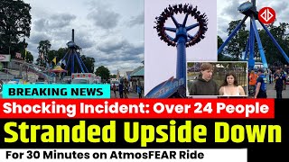 Over 24 People Stranded Upside Down for 30 Minutes on AtmosFEAR Ride at Oaks Park [upl. by Egdirdle]