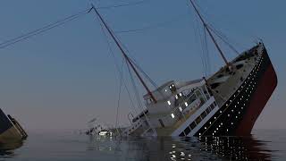 SS Adriatic Sinking Animation  Blender [upl. by Renita]