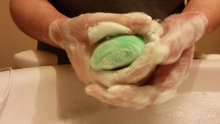 Asmr soapy lathering up close [upl. by Esorrebma]