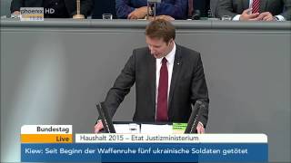 Bundestag Debatte über Etat des Justizministeriums am 09092014 [upl. by Greenlee688]