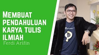 Cara Membuat Pendahuluan  Karya Tulis Ilmiah [upl. by Rases]