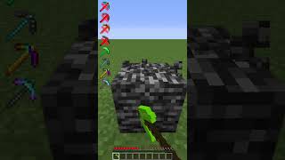 Bedrock Challenge vs Testing Pickaxe shorts meme minecraft [upl. by Hulen]