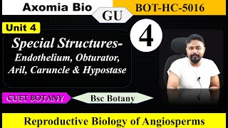 Special StructuresEndothelium ObturatorAril Caruncle Hypostase Bsc botany 5th sem Axomia Bio [upl. by Konstanze]