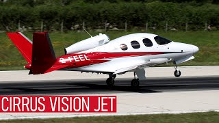 AWESOME Cirrus SF50 Vision Jet  Closeup Takeoff [upl. by Aratal]