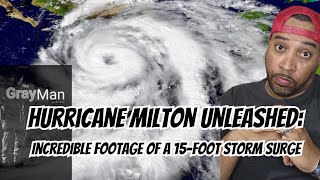 Hurricane Milton Unleashed Incredible Footage of a 15Foot Storm Surge  Natures Wrath [upl. by Korrie]