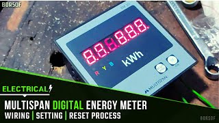 Multispan Digital Energy Meter Wiring  EM 10  Multispan Energy Meter CT Setting  Reset Process [upl. by Winsor757]