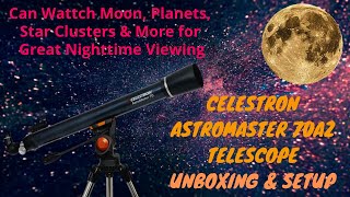 Celestron AstroMaster 70AZ Refractor Telescope 21061 Unboxing and Setup in Hindi [upl. by Ethelind733]