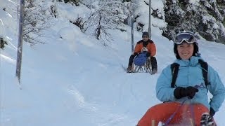 Schlittenfahren in Tirol Winterurlaub im Skigebiet Tirol ⛷ [upl. by Aiet]