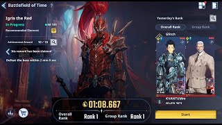 Solo Leveling Arise  Igris Hunter 108667  A1 Min A3 Gunhee  Battlefield of Time Season 4 2 [upl. by Hpeosj420]