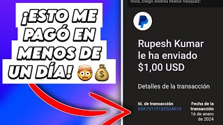 NUEVA APP 🔥 PARA GANAR DINERO FACIL Y RAPIDO A PAYPAL 2024 💸 EARNKING 🤑 COMPROBANTE DE PAGO [upl. by Frieder]