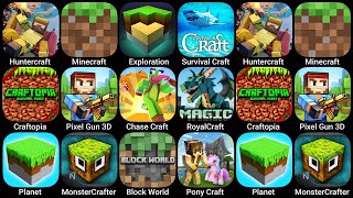 Huntercraft Minecraft Exploration Craft Survival Craft Craftopia Pixel Gun 3D Chase Craft [upl. by Thagard]