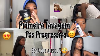 PRIMEIRA LAVAGEM PÓS PROGRESSIVA TESTANDO A LINHA TRESemmé BRILHO LAMELAR 🥰 SERÁ QUE ALISOU  🥲 [upl. by Rourke38]