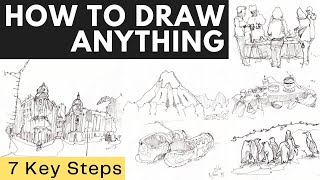 How to Draw Anything  7 Easy Tips for Beginners [upl. by Marra]