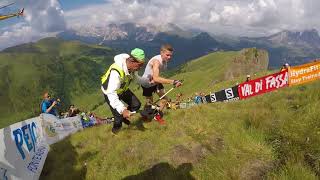 Davide Magnini ITA VK Dolomyths run 2018 winner last meters [upl. by Aridatha]