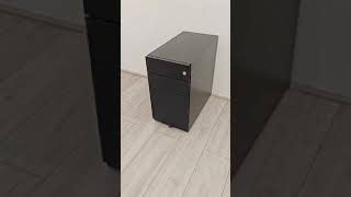 3 drawer slimline desk pedestal black Order online from City Used Office Furniture UK [upl. by Shaffert553]