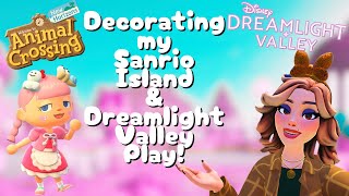 Decorating my Sanrio Island on Animal Crossing and Then Playing Disney Dreamlight Valley [upl. by Pirnot629]