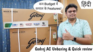 Godrej 15 Ton 3 Star Split AC Unboxing amp Quick Look Hindi  Best Features amp quality in Less budget [upl. by Towbin]