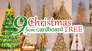 9 Easy DIY Cardboard Christmas Tree  Christmas Decoration Ideas 2024 [upl. by Laeira]