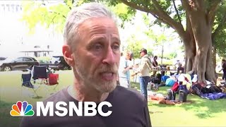 Jon Stewart Veterans Protest GOP Senators Opposition To Burn Pits Bill [upl. by Libbey]