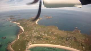 Landing at St Marys Isles of Scilly on Skybus DH6300 [upl. by Eelrahc190]