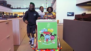 The New Day surprise WWE employees with impromptu ice cream party [upl. by Annoyt]