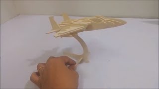 DIY Miniature F15 FIGHTER PLANE with clear instructions  Woodcraft Construction Kit [upl. by Ethelyn986]