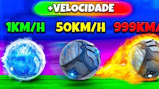 BOLA FICA MAIS RÁPIDA A CADA GOL NO ROCKET LEAGUE cada gol  100 [upl. by Friedland823]