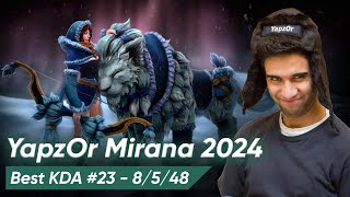 Yapzor Mirana Support Pos 4 735b  Dota 2 2024 Pro Gameplay [upl. by Lewis]