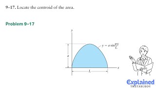 Statics 917  Locate the centroid of the area [upl. by Ikkaj848]