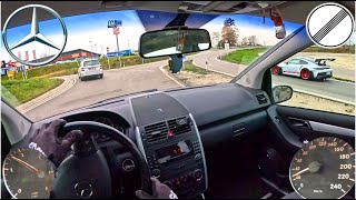 2007 Mercedes A 200 CDI AUTOBAHN TOP SPEED TEST  Overtaken by Porsche GT3 RS [upl. by Gwendolyn897]