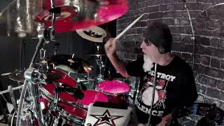 SKID ROW  Monkey Business  Drum Cover By JEFF EVANS [upl. by Cicenia]