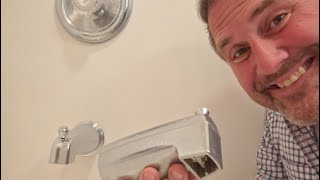 DIY Easy Tub Spout Replacement  New Shower Diverter in 5 Minutes [upl. by Amalburga]