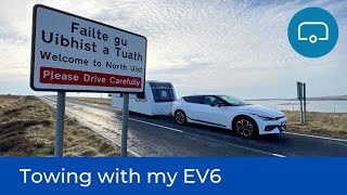 First Look at Towing with a Kia EV6 [upl. by Enyrb]