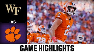 Wake Forest vs Clemson Game Highlights  2023 ACC Football [upl. by Zertnom586]