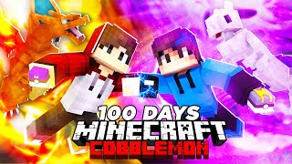 I Spent 100 Days In KANTO ONLY Pokemon VS MY RIVAL In MINECRAFT COBBLEMON [upl. by Annazor]