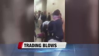 Disturbing brawl at high school caught on camera [upl. by Ettelegna]