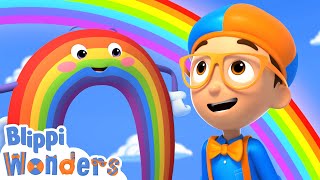 Blippi Wonders  Blippi Learns Rainbow Colors  Blippi Animated Series  Cartoons For Kids [upl. by Ylrehc]